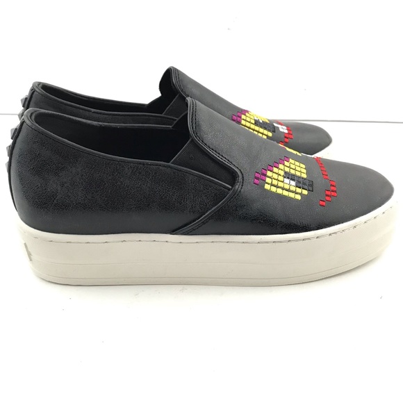 Skechers 6.5 Women Uplift Grimace Black Slip On - Picture 3 of 8